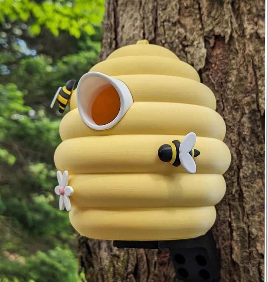Beehive Bird Box | Outdoor Birdhouse with Bees & Flowers